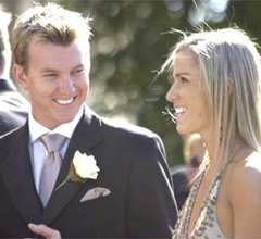Aussie pacer Brett Lee and his wife Liz Kemp during good old days Aussie pacer Brett Lee and his wife Liz Kemp during good old days