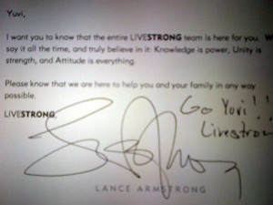 Amstrong's letter inspires Yuvi Amstrong's letter inspires Yuvi
