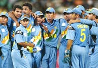 Indians get into a huddle